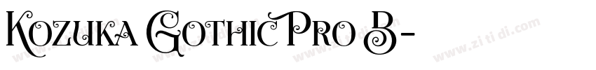 Kozuka Gothic Pro B字体转换